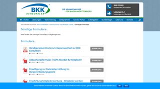 
                            11. Sonstige Formulare - BKK Scheufelen