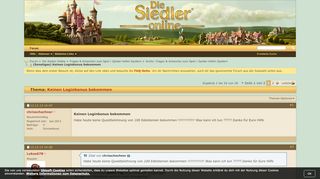 
                            11. Sonstiges Keinen Loginbonus bekommen - Die Siedler Online Forum