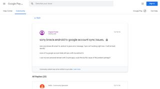 
                            2. sony bravia android tv google account sync issues, - Google ...
