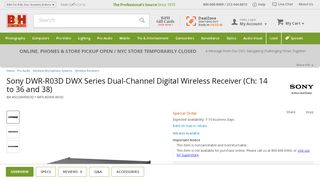 
                            13. Sony DWR-R03D DWX Series Dual-Channel Digital Wireless DWR ...