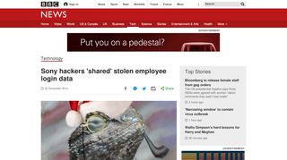 
                            9. Sony hackers 'shared' stolen employee login data - BBC News
