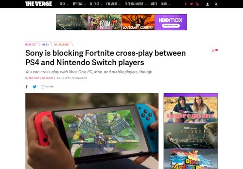 
                            9. Sony is blocking Fortnite cross-play between PS4 and Nintendo ...