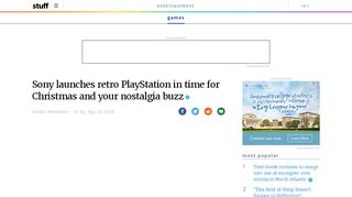 
                            11. Sony launches retro PlayStation in time for Christmas ... - Stuff.co.nz