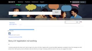 
                            10. Sony LIV registration not working - Sony Community