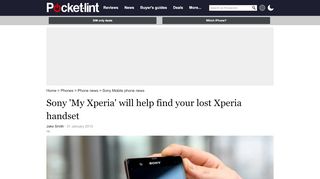 
                            13. Sony 'My Xperia' will help find your lost Xperia handset - Pocket-lint