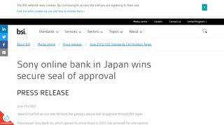 
                            12. Sony online bank in Japan wins secure seal of approval | ...