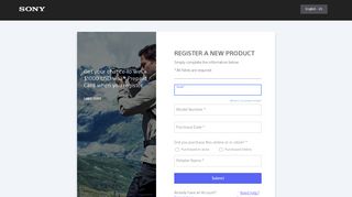 
                            11. Sony Product Registration: Register a Product (US)