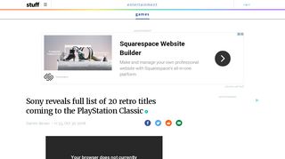 
                            13. Sony reveals full list of 20 retro titles coming to the ... - Stuff.co.nz