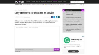 
                            10. Sony startet Video Unlimited 4K Service - PC-WELT