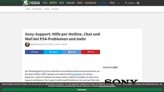 
                            4. Sony-Support: Hilfe per Hotline, Chat und Mail bei PS4-Problemen ...