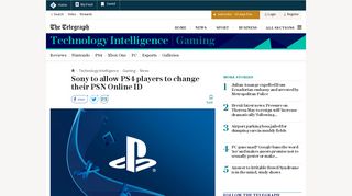 
                            9. Sony to allow PS4 players to change their PSN Online ID