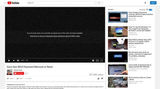 
                            8. Sony Vaio BIOS Password Removal or Reset - YouTube