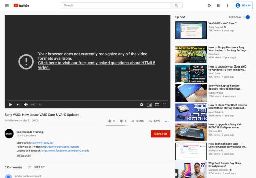 
                            9. Sony VAIO: How to use VAIO Care & VAIO Updates - YouTube
