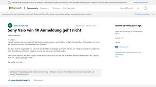 
                            6. Sony Vaio win 10 Anmeldung geht nicht - Microsoft Community