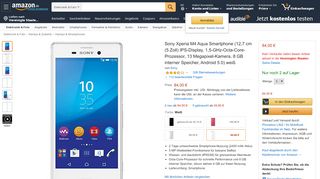 
                            7. Sony Xperia M4 Aqua Smartphone 5 Zoll weiß: Amazon.de: Elektronik