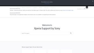 
                            1. Sony Xperia™ My Support - Sony Mobile