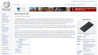 
                            11. Sony Xperia XZ - Wikipedia