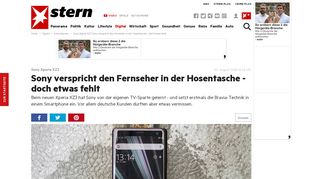 
                            9. Sony Xperia XZ3: Sony verspricht den Fernseher in der Hosentasche ...