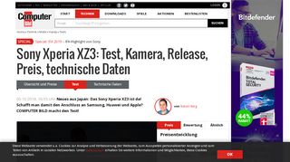 
                            12. Sony Xperia XZ3: Test, Preis, Release, technische Daten ...