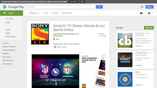 
                            9. SonyLIV - TV Shows, Movies & Live Sports Online – Apps on Google ...