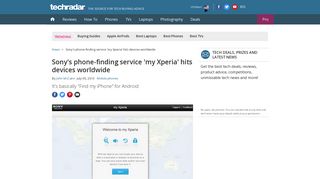 
                            12. Sony's phone-finding service 'my Xperia' hits devices worldwide ...