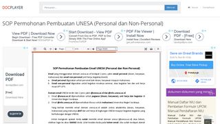 
                            9. SOP Permohonan Pembuatan UNESA (Personal dan Non-Personal ...