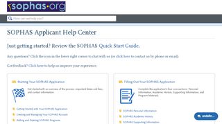 
                            5. SOPHAS Applicant Help Center - Liaison