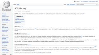 
                            2. SOPHIA.org - Wikipedia