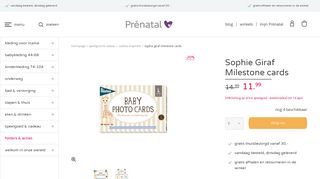 
                            9. Sophie Giraf Milestone cards - Prénatal