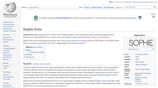 
                            11. Sophie Paris - Wikipedia bahasa Indonesia, ensiklopedia bebas