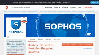 
                            5. Sophos Intercept X: Next-Gen Endpoint Reviews 2019 | G2 Crowd