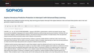 
                            8. Sophos Introduces Predictive Protection in Intercept X with Advanced ...