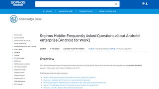 
                            12. Sophos Mobile: Frequently Asked Questions about Android ...