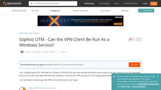 
                            8. Sophos UTM - Can the VPN Client Be Run As a Windows Service ...