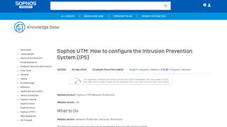 
                            3. Sophos UTM: How to configure the Intrusion Prevention System (IPS ...