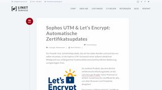 
                            10. Sophos UTM & Let's Encrypt: Automatische Zertifikatsupdates | LINET ...
