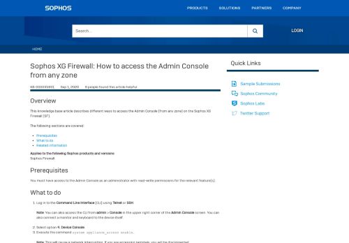 
                            2. Sophos XG Firewall: How to access the Admin Console from any ...