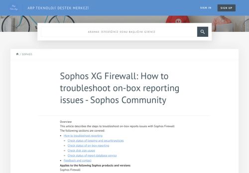 
                            11. Sophos XG Firewall: How to troubleshoot on-box reporting issues ...