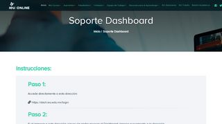 
                            4. Soporte Dashboard - IEU Online