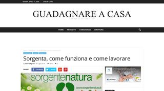 
                            4. Sorgenta, come funziona e come lavorare - Guadagnare a Casa