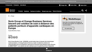 
                            4. Sorin Group et Orange Business Services lancent une sol | Orange ...