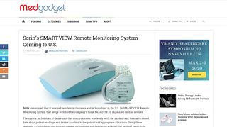 
                            2. Sorin's SMARTVIEW Remote Monitoring System Coming to U.S. ...