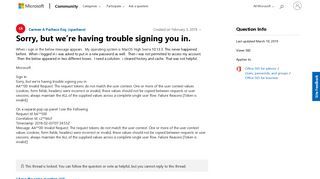 
                            2. Sorry but we're having trouble signing you in. - Microsoft Community
