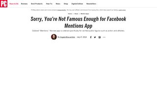 
                            7. Sorry, You're Not Famous Enough for Facebook Mentions App