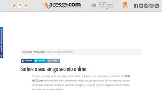 
                            4. Sorteie o seu amigo secreto online | ACESSA.com - Amigo Oculto