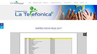 
                            6. Sorteo Socio Feliz Cooperativa La Telefónica