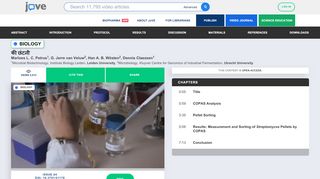 
                            13. Sorting of Streptomyces Cell Pellets Using a Complex Object ... - JoVE