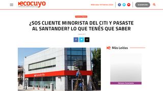 
                            8. ¿Sos cliente minorista del Citi y pasaste al Santander? Lo que tenés ...
