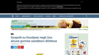 
                            7. Sospetti su Goodyear negli Usa: alcune gomme sarebbero difettose | il ...