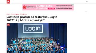 
                            13. Sostinėje prasideda festivalis „Login 2017“: ką būtina aplankyti? | Alfa.lt